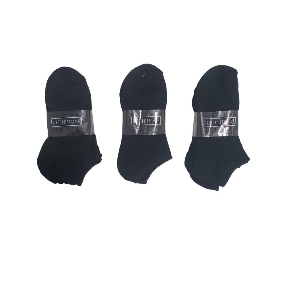 Definitions New York Socks low profile‎ black - 12 Pairs